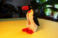 Pinguin Teddy Hermann original mit Metallanhänger, tadelloser Zustand, ca. 11 cm