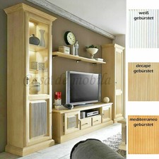 Massivholz Wohnwand Set