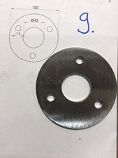 Ankerplatte, Ronde, Edelstahl, V2A, 6 mm dick, Ø 120 mm (Z-A9)