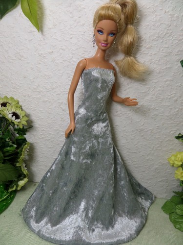 Pannesamt kleid silber - kleid, silber💙