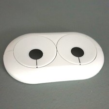 Doppelrosette Klapprosette für Heizkörperrohr weiß 15 mm Ersatzteil