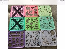 7 x Tupperware Schablone Tuppertoys Tupper Garten, Geburtstag, Teddybär, Blumen