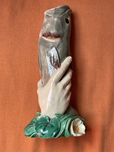 Minton majolika vase fisch - minton,