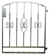 Gartentor Gartentür Feuerverzinkt KARAT Stichbogen Pforte 960 x 1100 mm Hoftor