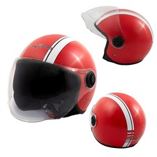 Jet Helm Motorrad Rot Roller
