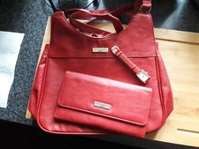 Taschen Set ...Tasche Geldbörse Uhr Rot NEU