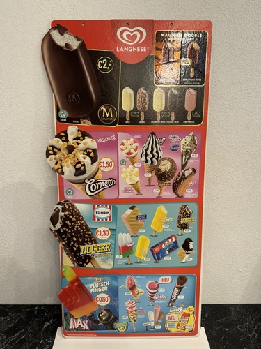 Langnese eiskarte eisschild - eiskarte,