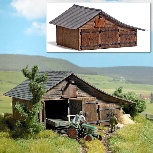 Busch 1508 holzscheune - holzscheune, h0