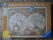 PUZZLE (1000 Teile) ANTIKE WELTKARTE (Ravensburger) HOLZ-DESIGN