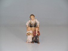 Holz Krippen Figur HIRTIN MIT