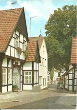 AK Tecklenburg - Am Krummacher Haus, Altstadt, Fachwerk, VW T2 Bulli - 1977 gel.