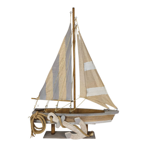 Segelboot 70cm holz - xl,