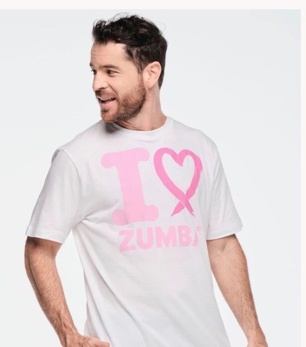 Love zumba tee white pink - i,