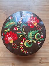 Vintage Dose handbemalt, Holz