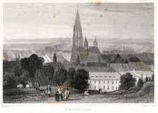 1840 Steel Engraving FREYBURG