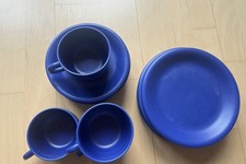 Kaffeeservice, Steingut, IKEA 17-teilig Blau