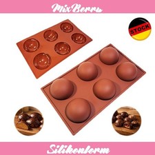 3x Silikon Halbkugel Backform