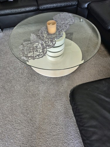 Runder glastisch mit - runder,