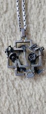 Rammstein Kettenanhänger Rosenrot Sterlingsilber +Silberkette 925er