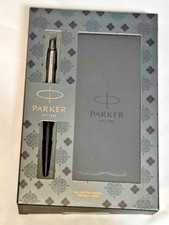 Parker Schreibset – Kugelschreiber & Notizblock – Schwarz / Silber – Geschenkset