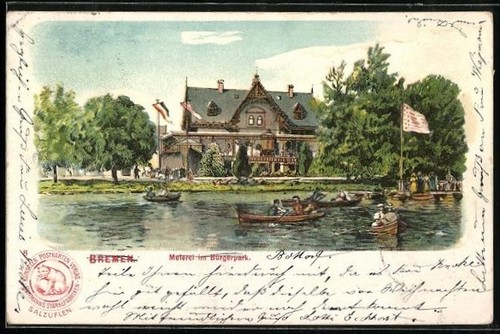 Lithographie bremen meierei - lithographie,
