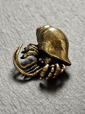 Einsiedlerkrebs Messing Massiv | Maritime Deko Figur | Tierfigur | Geschenkidee