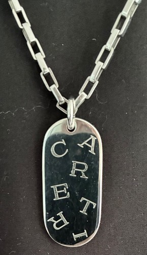 Cartier kette dog - tag,