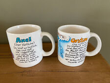Becher mit Vornamen Axel und Christiane Lustige Tassen mit Namen Neuwertig