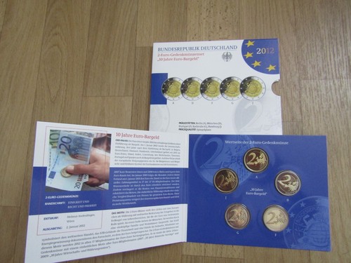 Euro gedenkmünzenset 10 - 2,