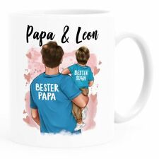 Kaffee-Tasse Papa mit Namen Vater Sohn Tochter personalisierte Geschenke für