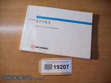 Bedienungsanleitung Betriebsanleitung Bordbuch Handbuch Englisch Astra G Opel