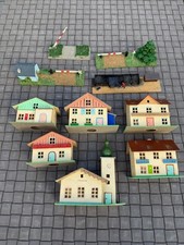 TT Modelleisenbahn - 6 Häuser, Bahnübergang, Kohlelager