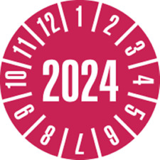 Prüfplakette 2024, rot