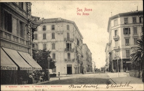 San remo ligurien via - ak, ligurien,