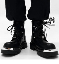 Herren Schuhe Boots für Festival Techno Dark mit Rave Gothic Emo Pride Berlin