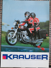Krauser Motorradkoffer etc. Prospekt-Faltblatt, vermutlich ca. 1980