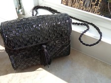 Schwarze Mini Abend Handtasche