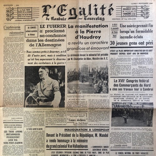 Zeitung egalite roubaix - l'egalite,