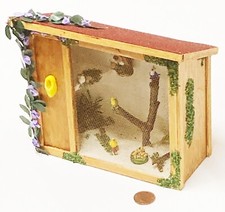 Puppenhaus Stained Holz Voliere Mit Vögel 1:12 Maßstab Tumdee Gartenzubehör 4