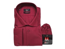 Slim fit Hemd EXTRA lange arme 45/46 Gr.2XL Weinrot