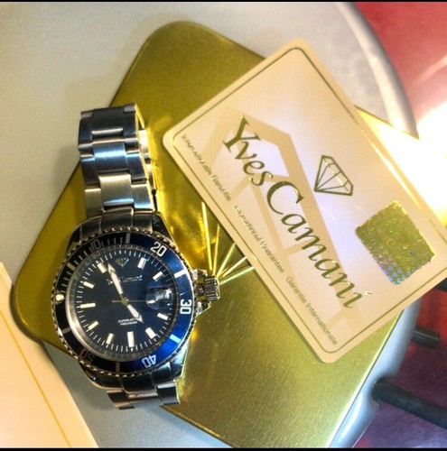 Yves camani uhr blau datum - camani,