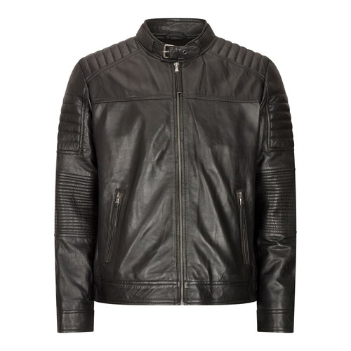 Herren echtleder biker - biker, jacke