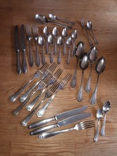 Silberbesteck Konvolut  versilbert,  überwiegend 90er, ca. 1,7 kg, div. Serien