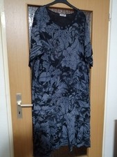 La Bass Damen Sommerkleid mit Taschen Leinen Optik Gr. 50/52 100% Baumwolle