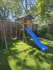 Stelzenhaus, Baumhaus,Spielhaus mit Rutsche und Schaukel für Kinder