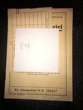 DDR Kfz Brief Anhänger