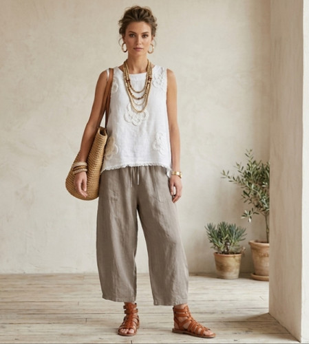 Made italy damen leinen - in,
