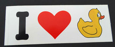 Werbe-Aufkleber I love Enten