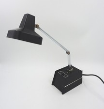 Vintage Schreibtischlampe höhenverstellbar schwarz verchromt wohl 60er Jahre