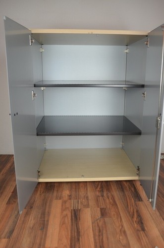 Aktenschrank 3oh silber mit - aktenschrank,
